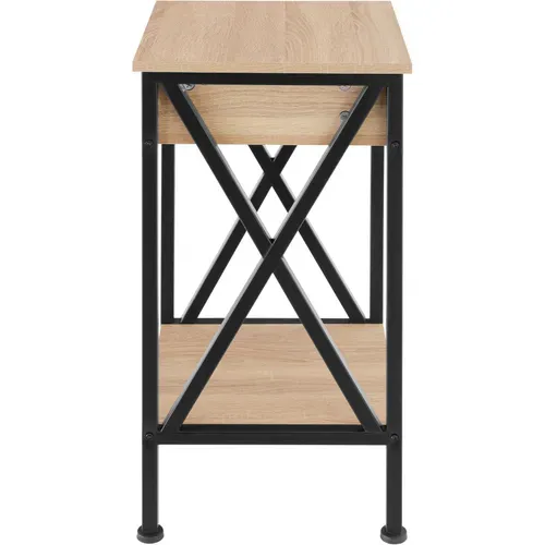 Table D'appoint 35 X 35 X 70,5 Cm En Panneau Aggloméré Bois Clair