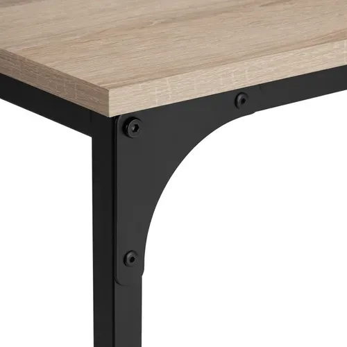 1 Table D'appoint Erie En Panneau Aggloméré Bois Clair Industriel, Chêne Sonoma