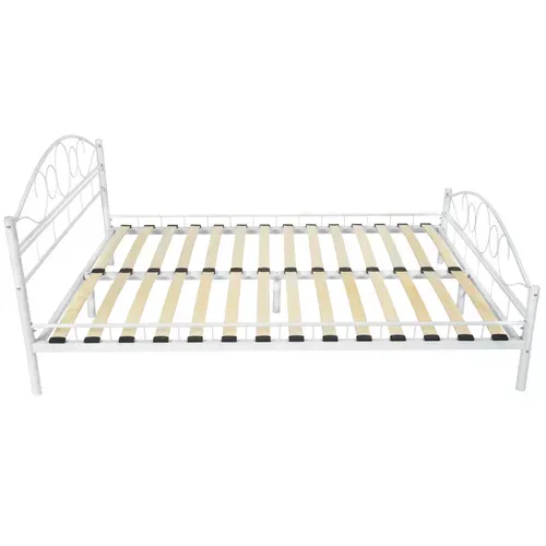 Lit Design Moderne Avec Sommier Sonno En Acier Blanc/blanc