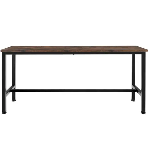 Ensemble De 2 Bancs Fairfield En Panneau Aggloméré Bois Foncé Industriel, Rustique