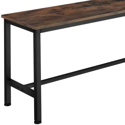 Ensemble De 2 Bancs Fairfield En Panneau Aggloméré Bois Foncé Industriel, Rustique