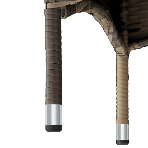 Lot De 2 Fauteuils De Jardin En Résine Tressée Et Acier Gris Foncé