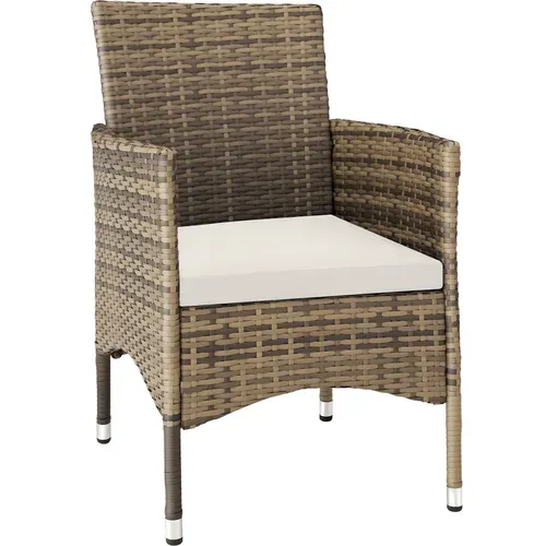 Lot De 2 Fauteuils De Jardin En Résine Tressée Et Acier Gris Foncé