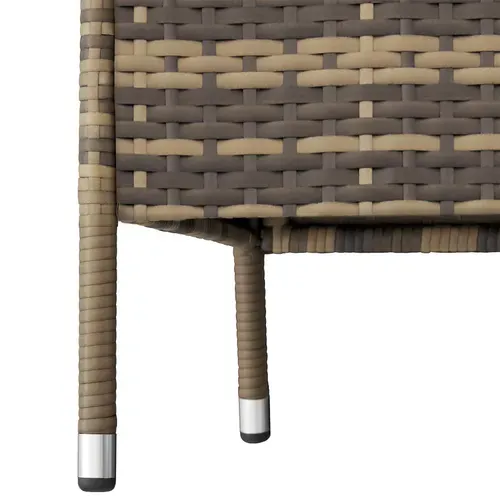 Canapé De Jardin Rotin 2 Places Marron Naturel/gris Foncé