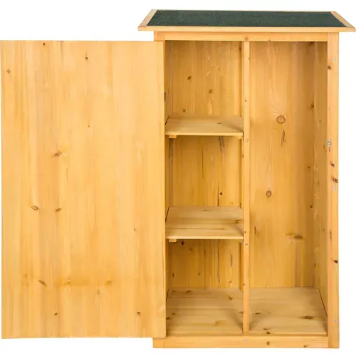 Armoire De Jardin Avec Toit Plat Taman En Bois Marron