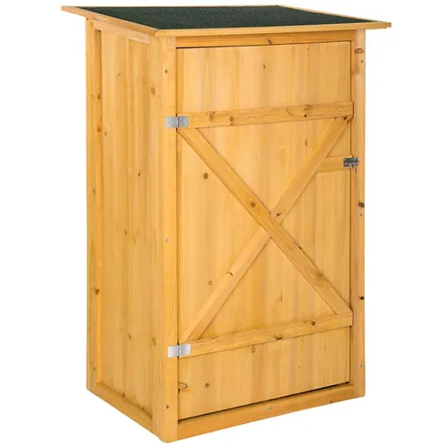 Armoire De Jardin Avec Toit Plat Taman En Bois Marron