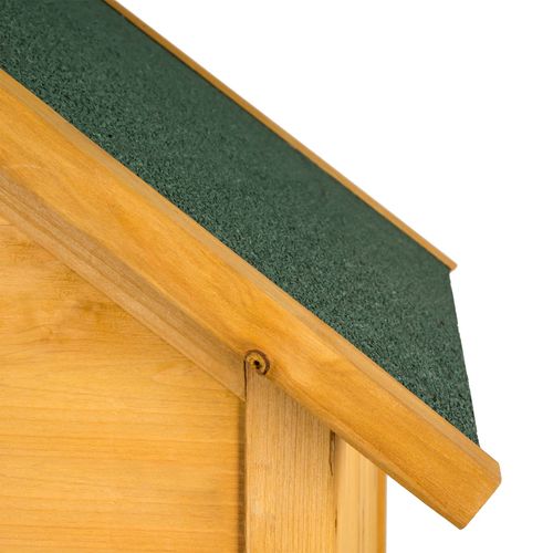 Armoire De Jardin Avec Toit à Deux Pans Kadi En Bois Marron