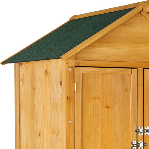 Armoire De Jardin Avec Toit à Deux Pans Kadi En Bois Marron