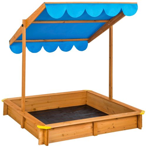 Bac à Sable, Cabane De Jardin Enfant Avec Toit Et Véranda émilia En Bois Bleu