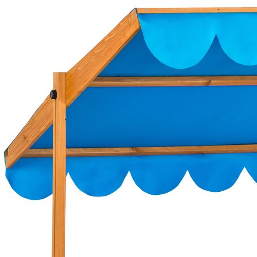 Bac à Sable, Cabane De Jardin Enfant Avec Toit Et Véranda émilia En Bois Bleu