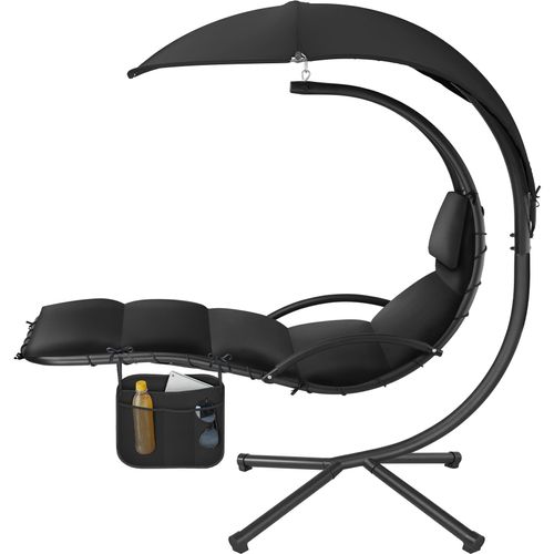 Fauteuil Suspendu Elaria En Acier Enduit De Poudre Noir