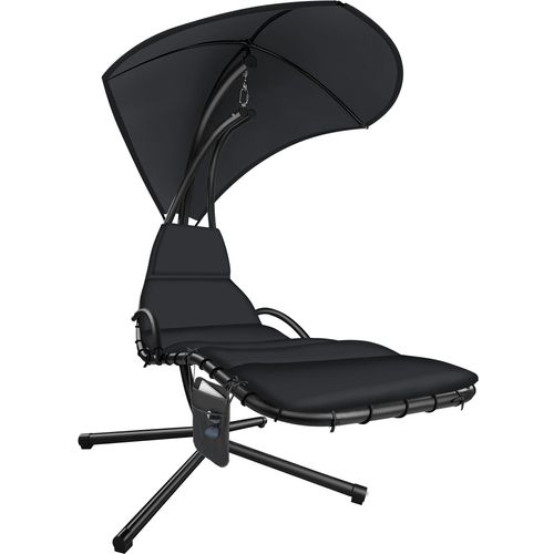 Fauteuil Suspendu Elaria En Acier Enduit De Poudre Noir