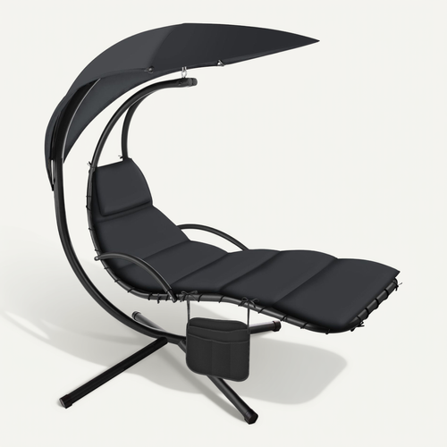 Fauteuil Suspendu Elaria En Acier Enduit De Poudre Noir