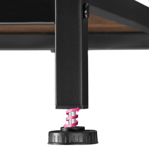 Coffre Banquette De Rangement Cuir Synthétique Bois Foncé