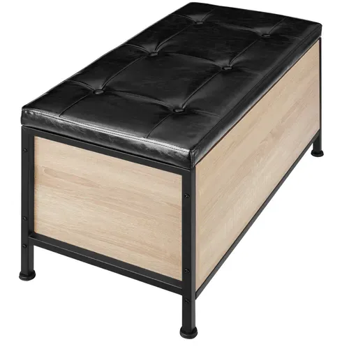 Coffre Banquette De Rangement Style Industriel Bois Clair Industriel