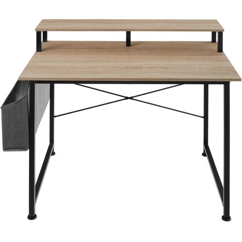 Bureau Thornton En Panneau Aggloméré Bois Clair Industriel, Chêne Sonoma