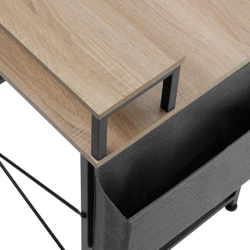 Bureau Thornton En Panneau Aggloméré Bois Clair Industriel, Chêne Sonoma