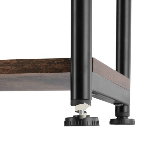 Table D'appoint Memphis En Panneau Aggloméré Bois Foncé Industriel, Rustique