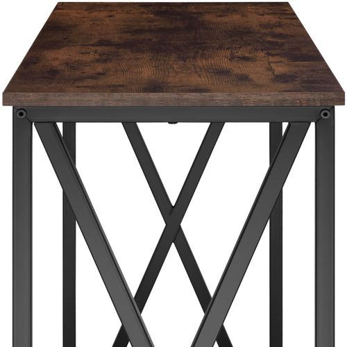 Table Console Style Industriel 100 X 35 X 80,5 Cm Bois Foncé