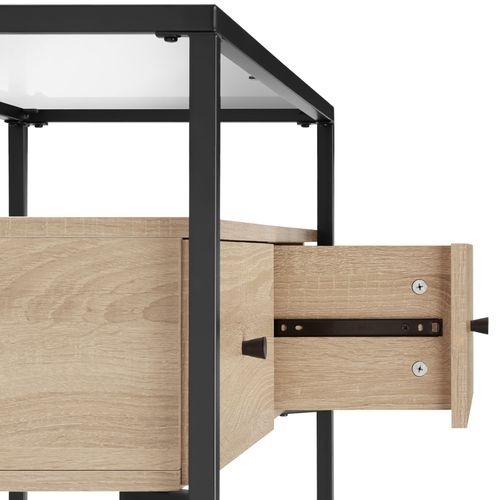 Table Console Style Industriel 101,5 X 41,5 X 80,5 Cm Bois Clair