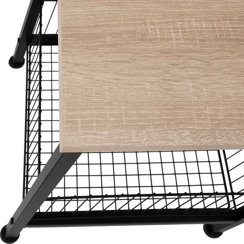 Table D'appoint Grimsby En Panneau Aggloméré Bois Clair Industriel, Chêne Sonoma