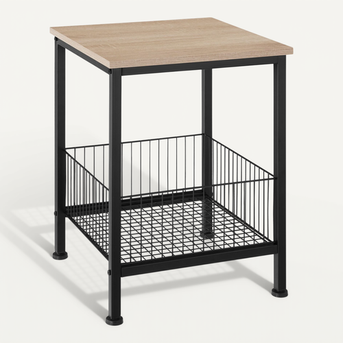 Table D'appoint Grimsby En Panneau Aggloméré Bois Clair Industriel, Chêne Sonoma