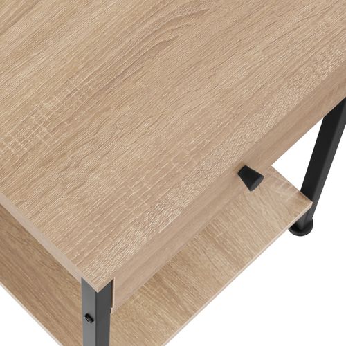 1 Table De Chevet Bradford En Panneau Aggloméré Bois Clair Industriel, Chêne Sonoma