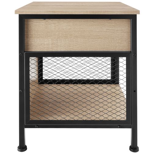 Table De Chevet Killarney En Panneau Aggloméré Bois Clair Industriel, Chêne Sonoma