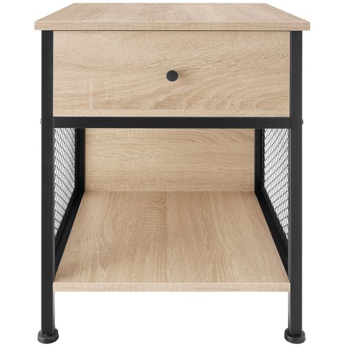 Table De Chevet Killarney En Panneau Aggloméré Bois Clair Industriel, Chêne Sonoma