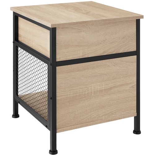Table De Chevet Killarney En Panneau Aggloméré Bois Clair Industriel, Chêne Sonoma