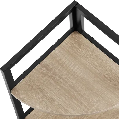 étagère D’angle Style Industriel 30x30x150 Cm Bois Clair