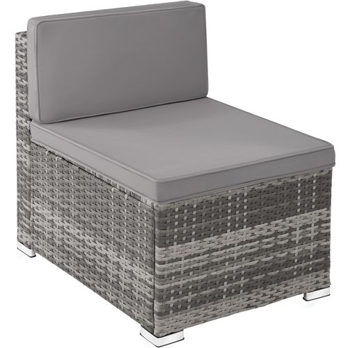 Salon En Rotin Gris  179 X 150 X 65 Cm