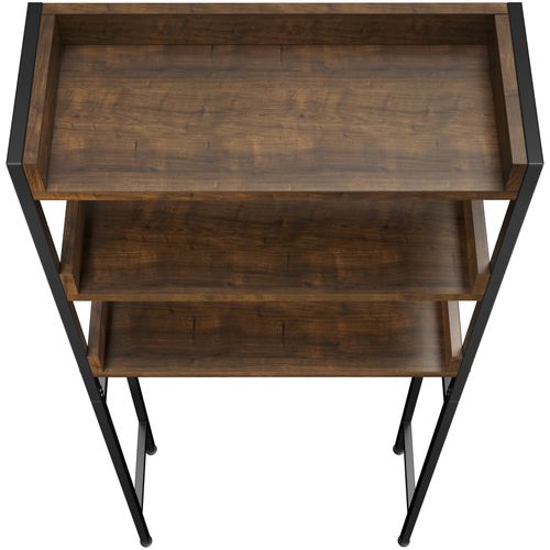 Étagère De Salle De Bain Style Industriel Bois Foncé Industriel, Rustique 67 X 25 X 165,5 Cm