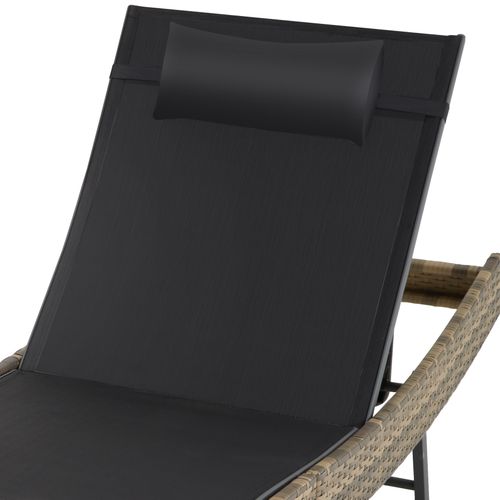 Bain De Soleil En Rotin Moana En Polyéthylène, Acier Marron Naturel