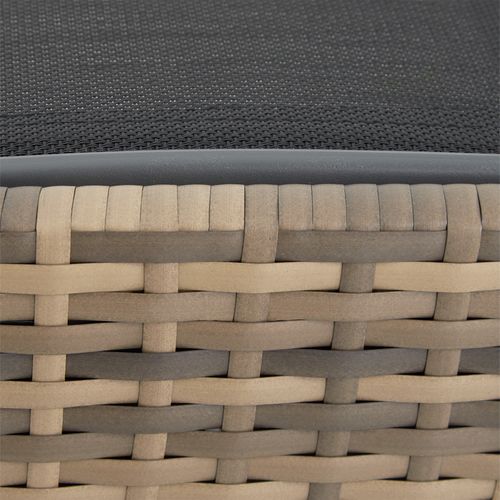 Bain De Soleil En Rotin Moana En Polyéthylène, Acier Marron Naturel