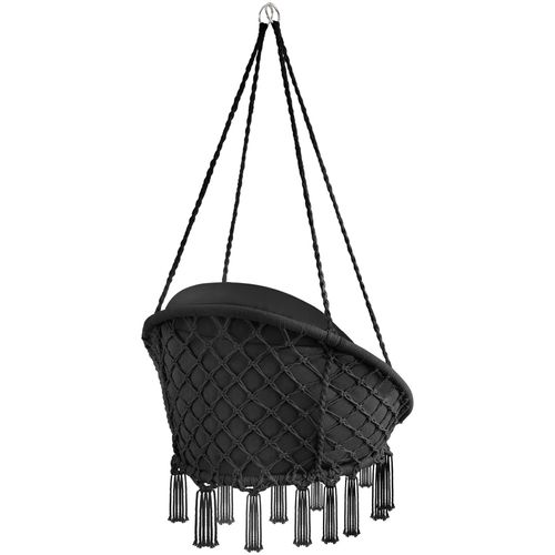 1 Fauteuil Suspendu Samira En Polyester, Acier Noir