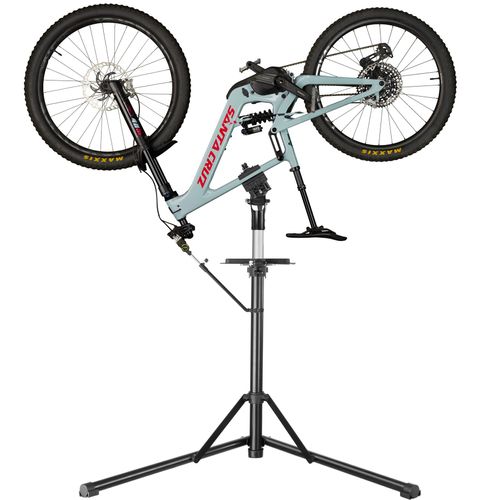 Support Réparation Vélo Pliable Résistant Cadres électrique Hauteur Réglable 360° Gris Noir