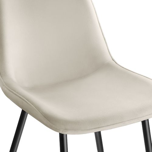 Lot De 2 Lot De Chaises Monroe En Polyester Crème