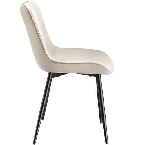 Lot De 2 Lot De Chaises Monroe En Polyester Crème