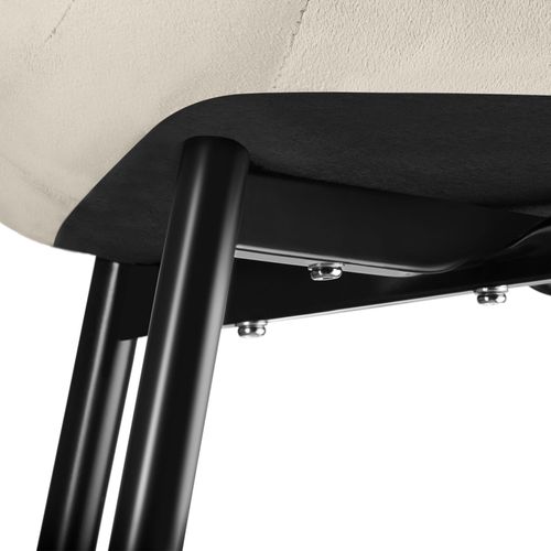 Lot De 2 Lot De Chaises Monroe En Polyester Crème