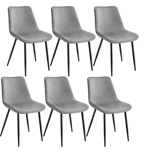 Lot De 6 Lot De Chaises Monroe En Polyester Gris