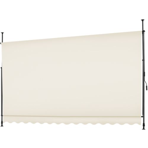 Store à Pince Sans Perçage En Polyester Beige