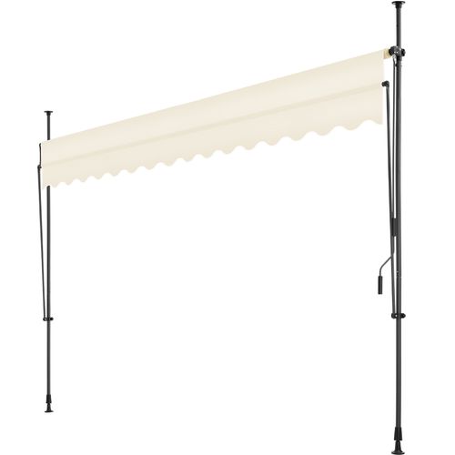 Store à Pince Sans Perçage En Polyester Beige