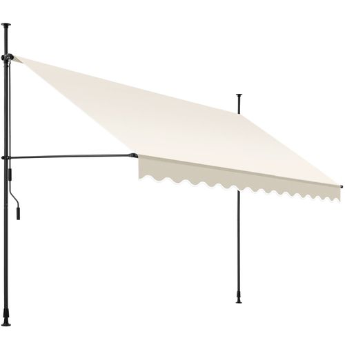 Store à Pince Sans Perçage En Polyester Beige