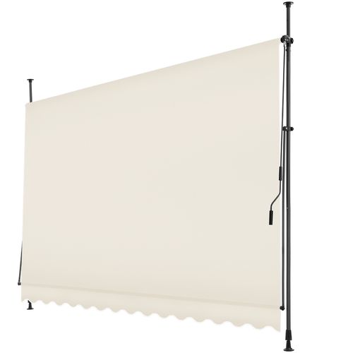 Store à Pince Sans Perçage En Polyester Beige