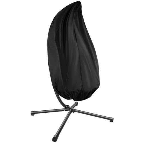 Fauteuil Suspendu Gris Foncé Acier Pliable Pivotant Coussin Extra épais 160kg 98x107x202cm
