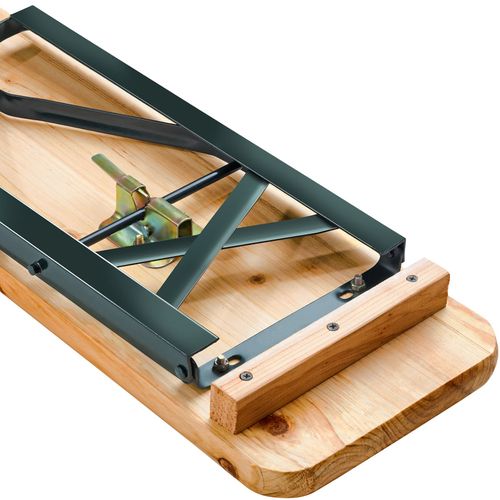 Ensemble Jardin Pliable Parasol Acier-bois Résistant Extérieur 3 Pièces