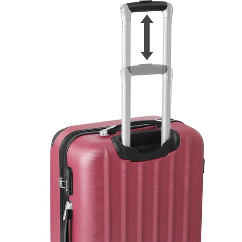 Ensemble De 3 Valises Avec Pèse-bagage Et étiquettes Roulettes 360 Degrès