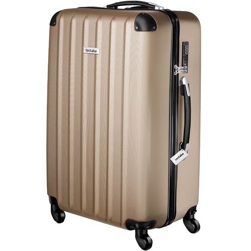 1 Ensemble De 3 Valises Talia En Plastique Abs Champagne