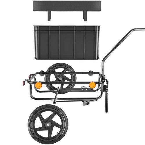 Vélo Remorque Transport Dépliable Jusqu'À 65Kg Pneumatiques